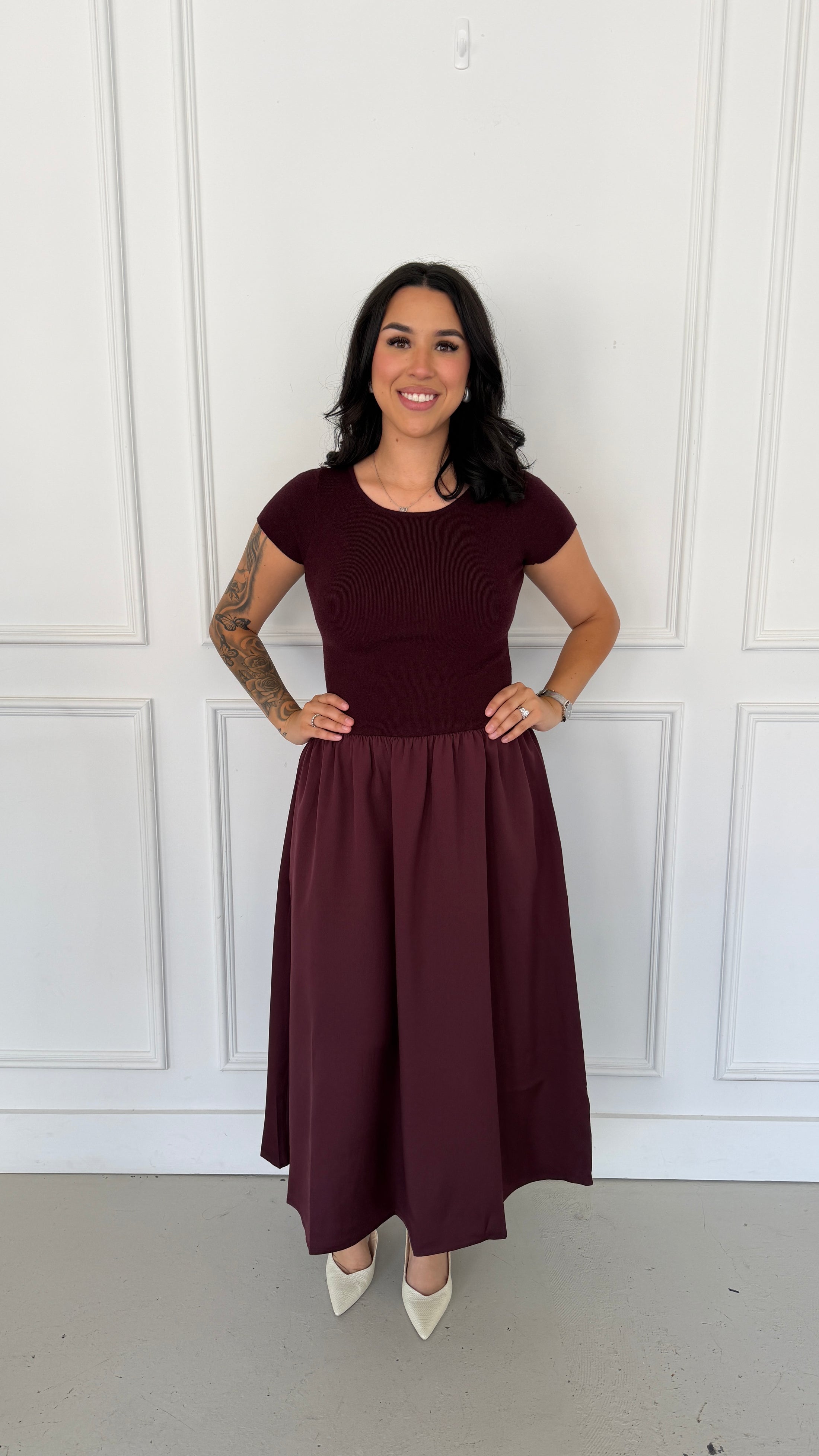 ZOE WINE DRESS