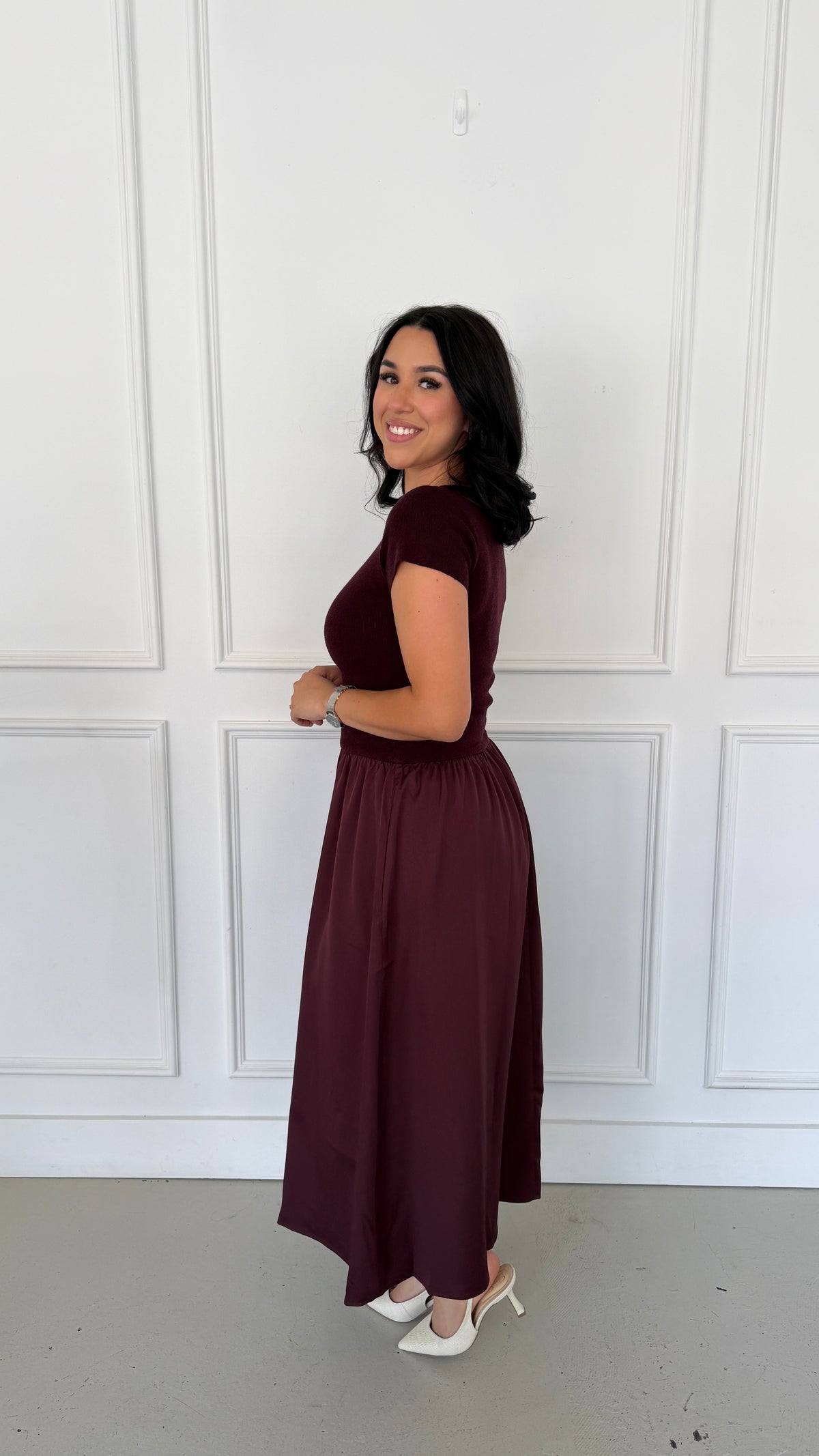 ZOE WINE DRESS