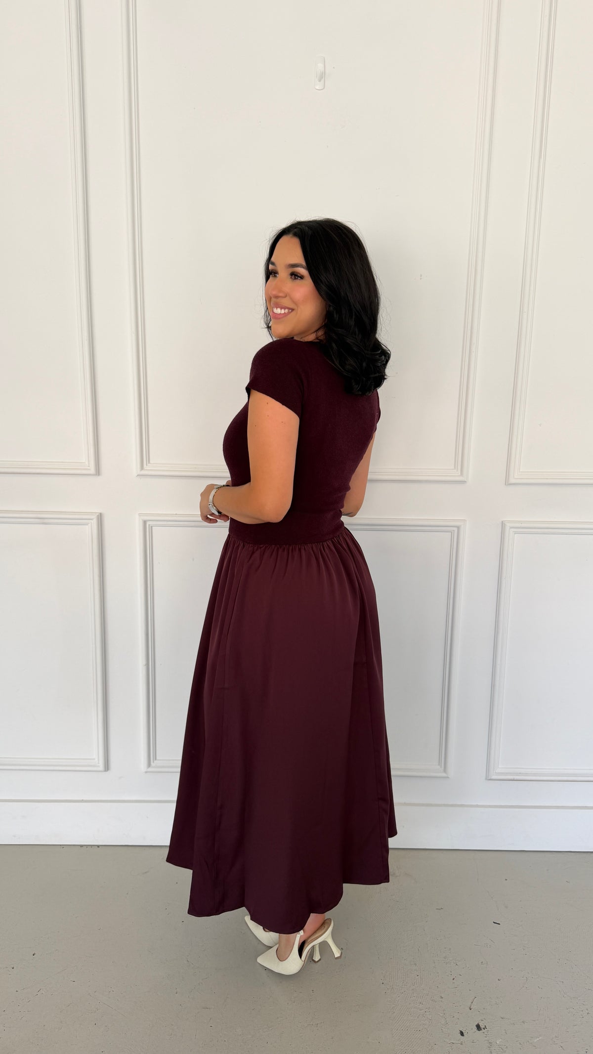 ZOE WINE DRESS