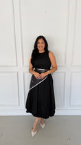 Load image into Gallery viewer, SOLANNE BLACK MIDI DRESS
