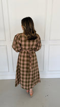 Load image into Gallery viewer, EMBERLY PLAID MIDI DRESS
