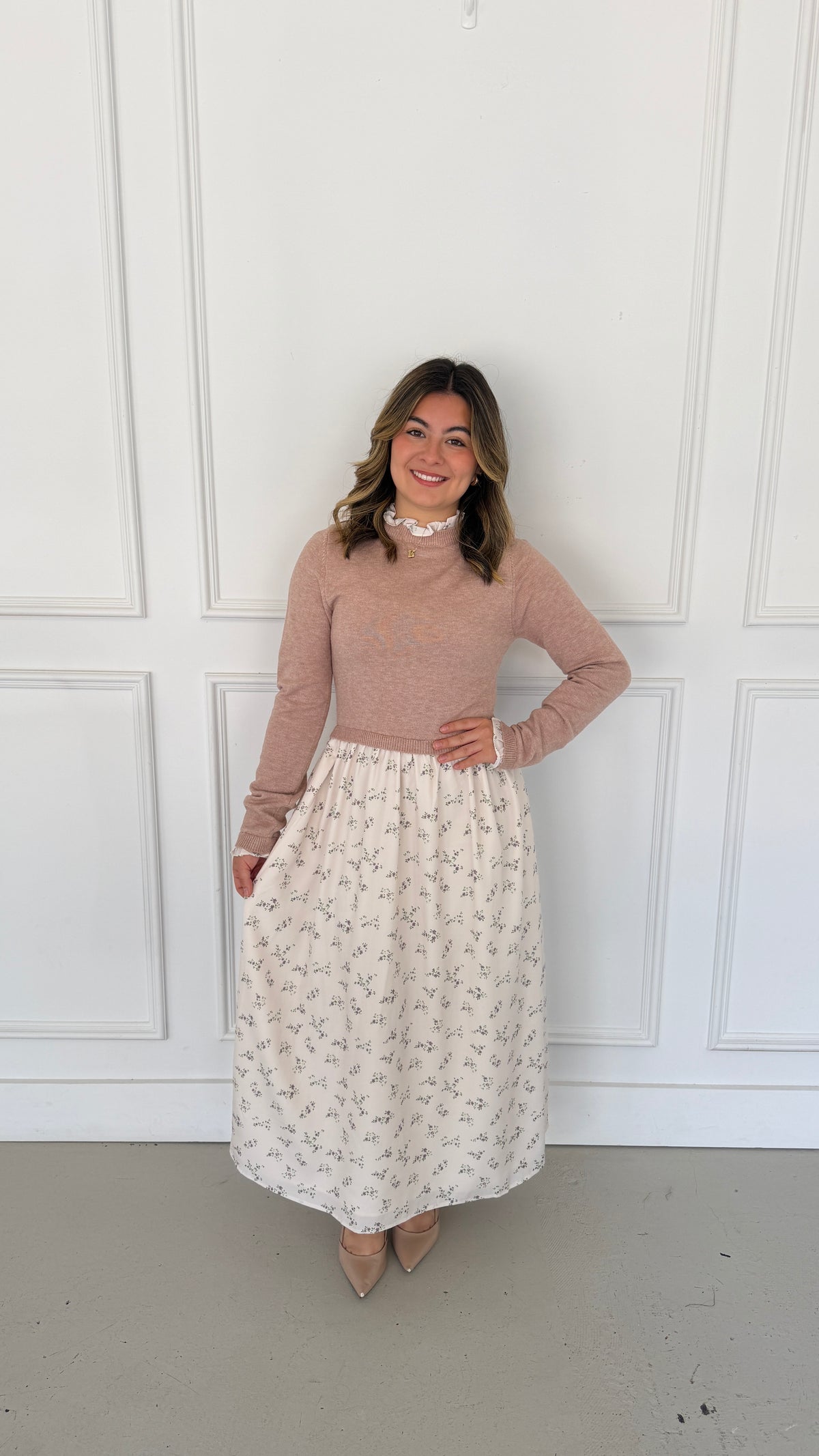 CATHERINE BLUSH PINK DRESS