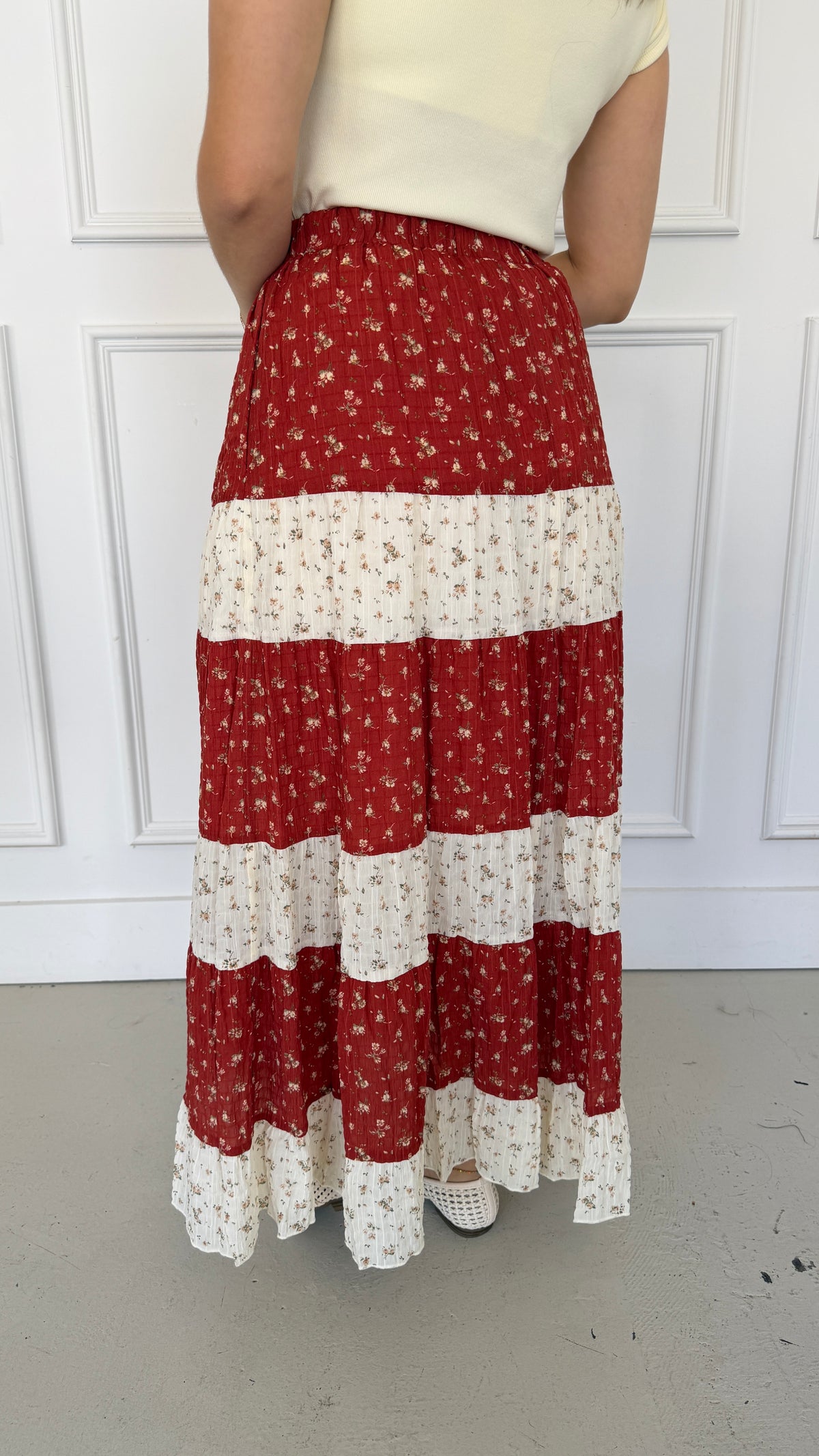 MERRIT MULTI-RED SKIRT