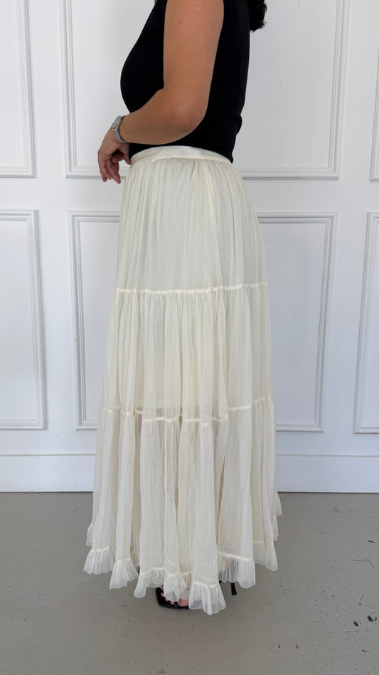 clara tulle maxi skir