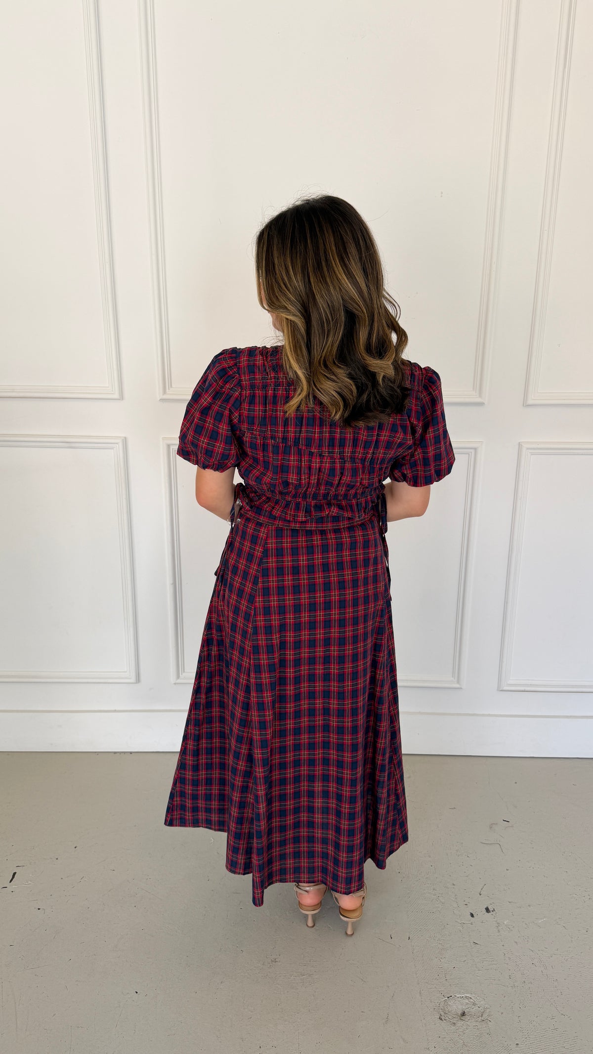 Autumn red plaid set