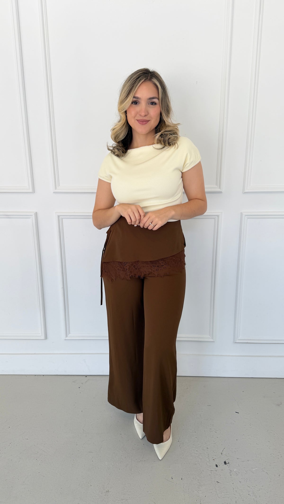 WILLOW SCARF BROWN PANTS