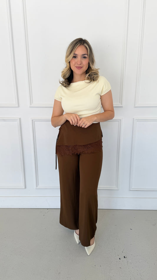 WILLOW SCARF BROWN PANTS