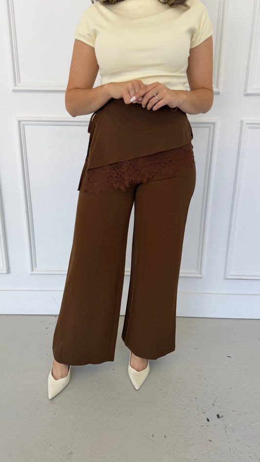 WILLOW SCARF BROWN PANTS