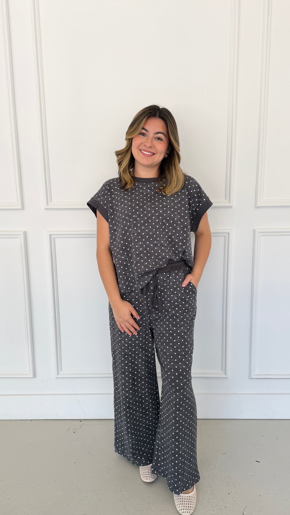 POLKA DOT SCUBA LOUNGE SET