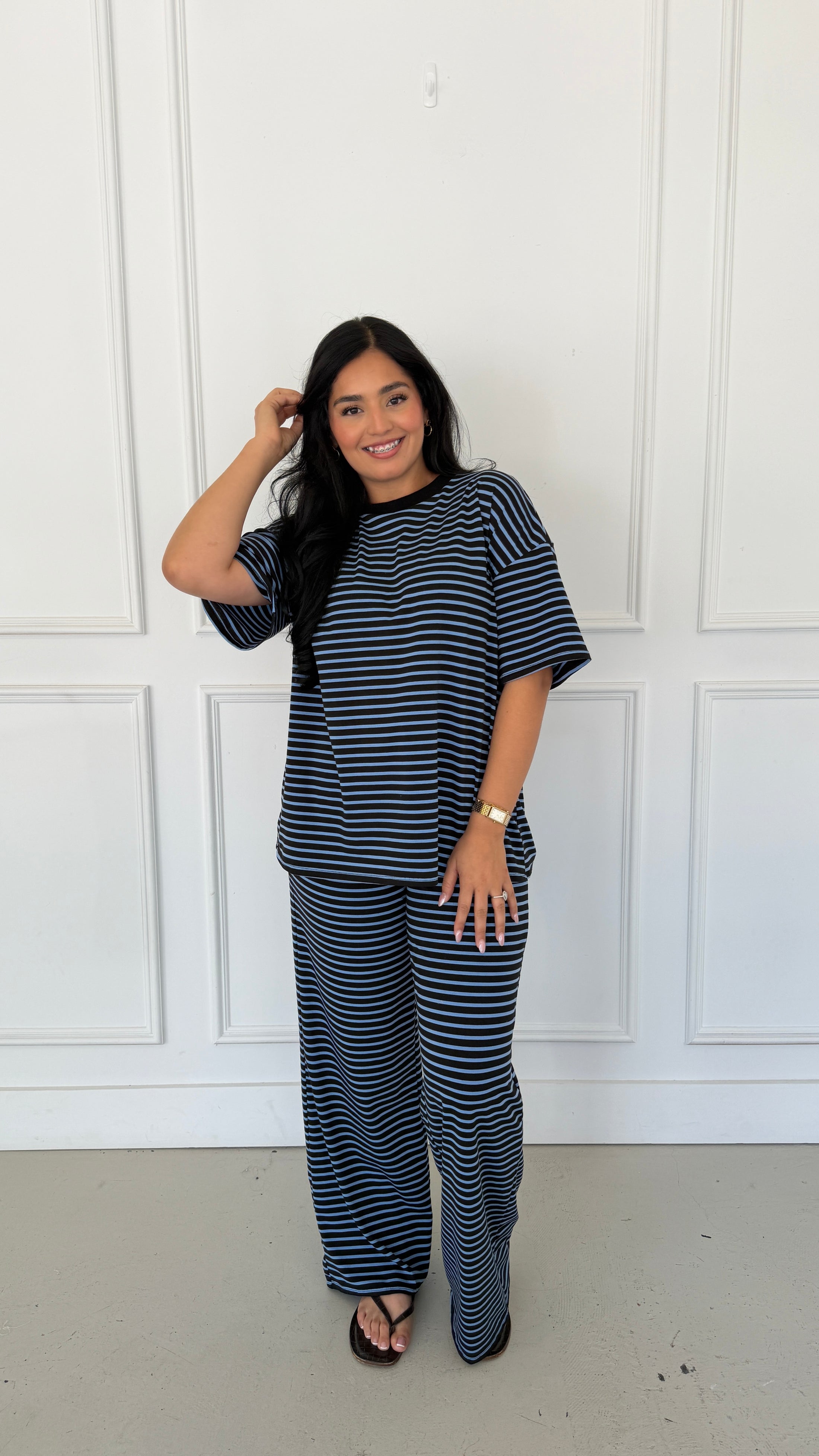 ANAHI NAVY LOUNGE SET