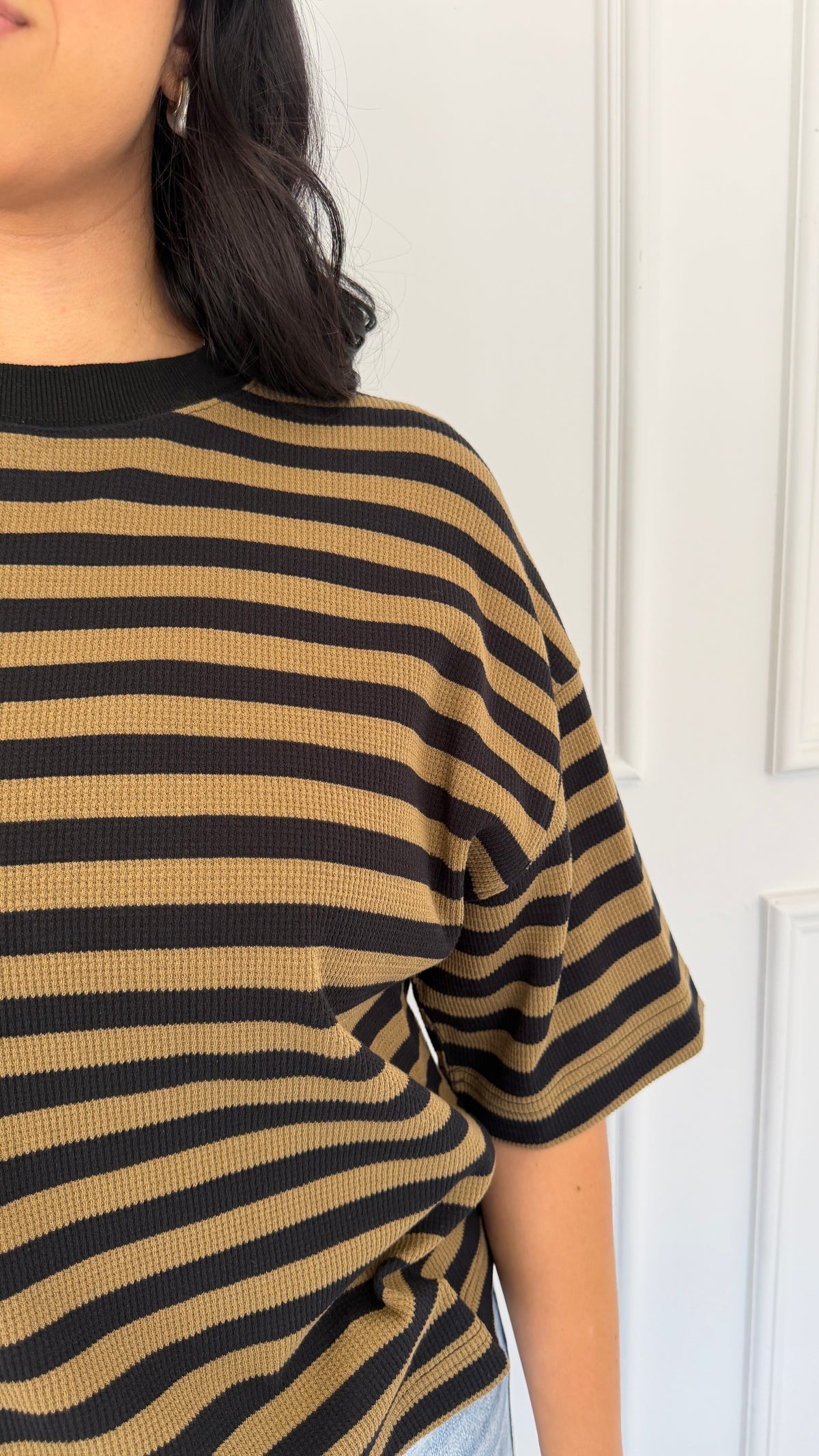Millie black stripe top