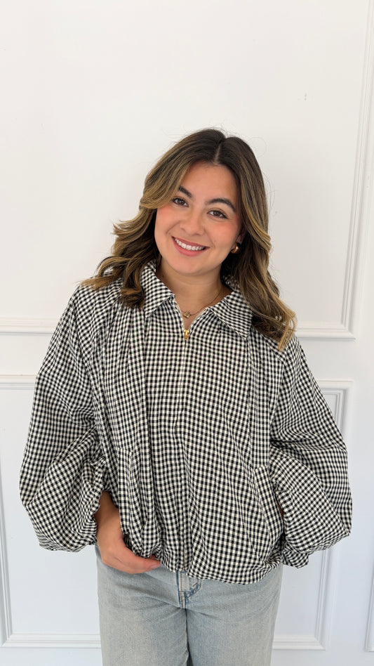 The bella gingham jacket