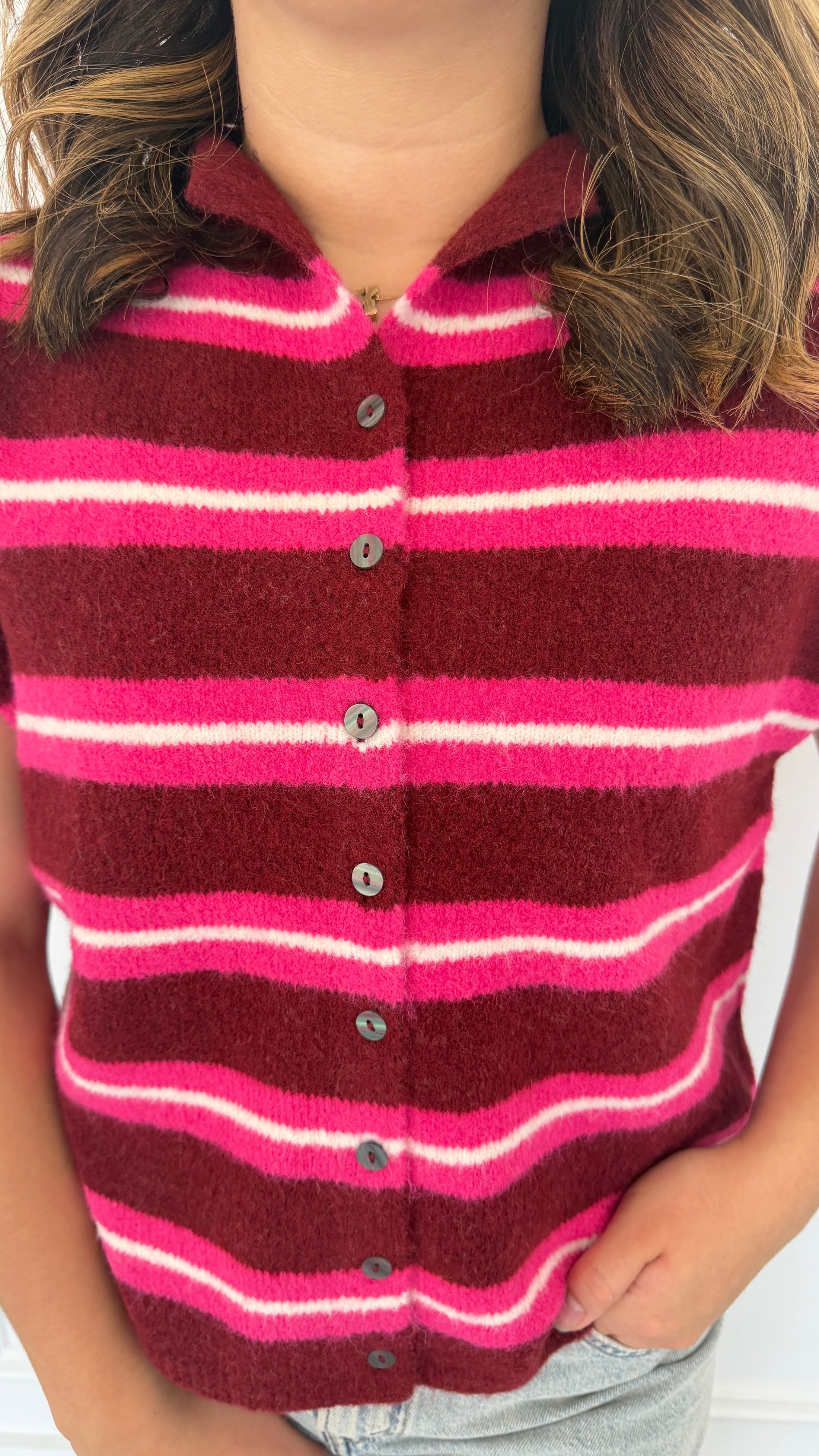 Margot burgandy swater top