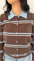 Load image into Gallery viewer, Aniss chocolate strip cardigan
