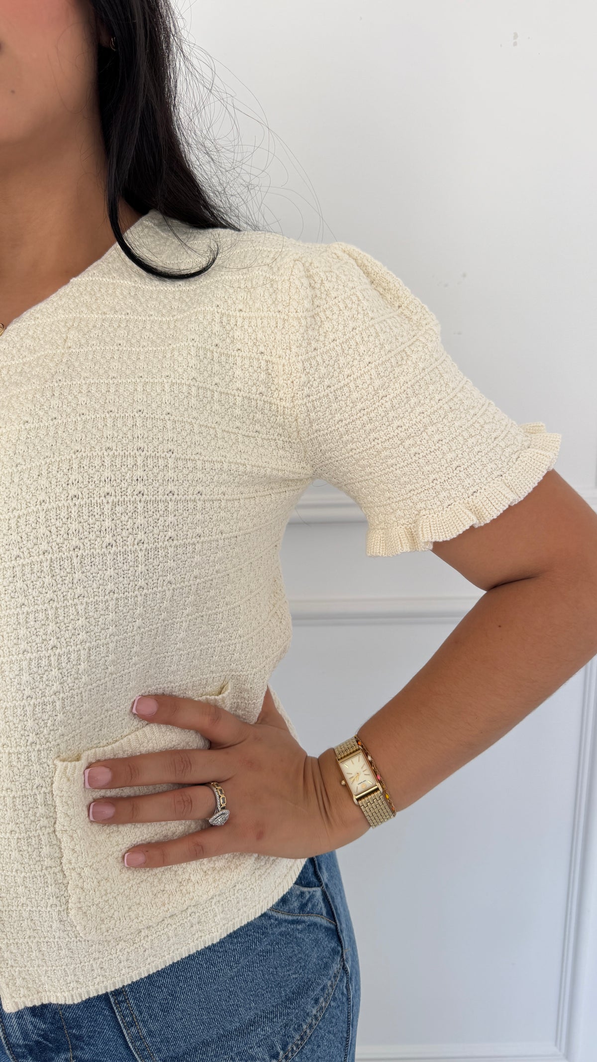 Marianna cream sweater top