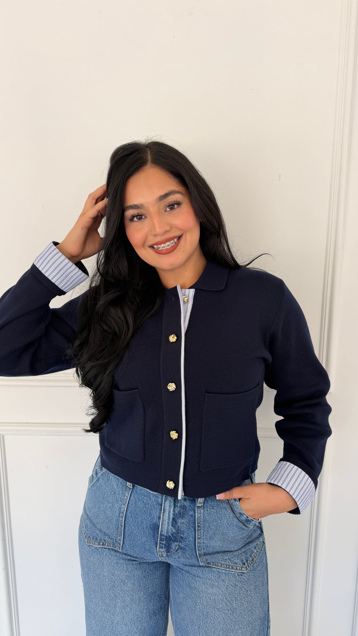ELARA NAVY CARDIGAN