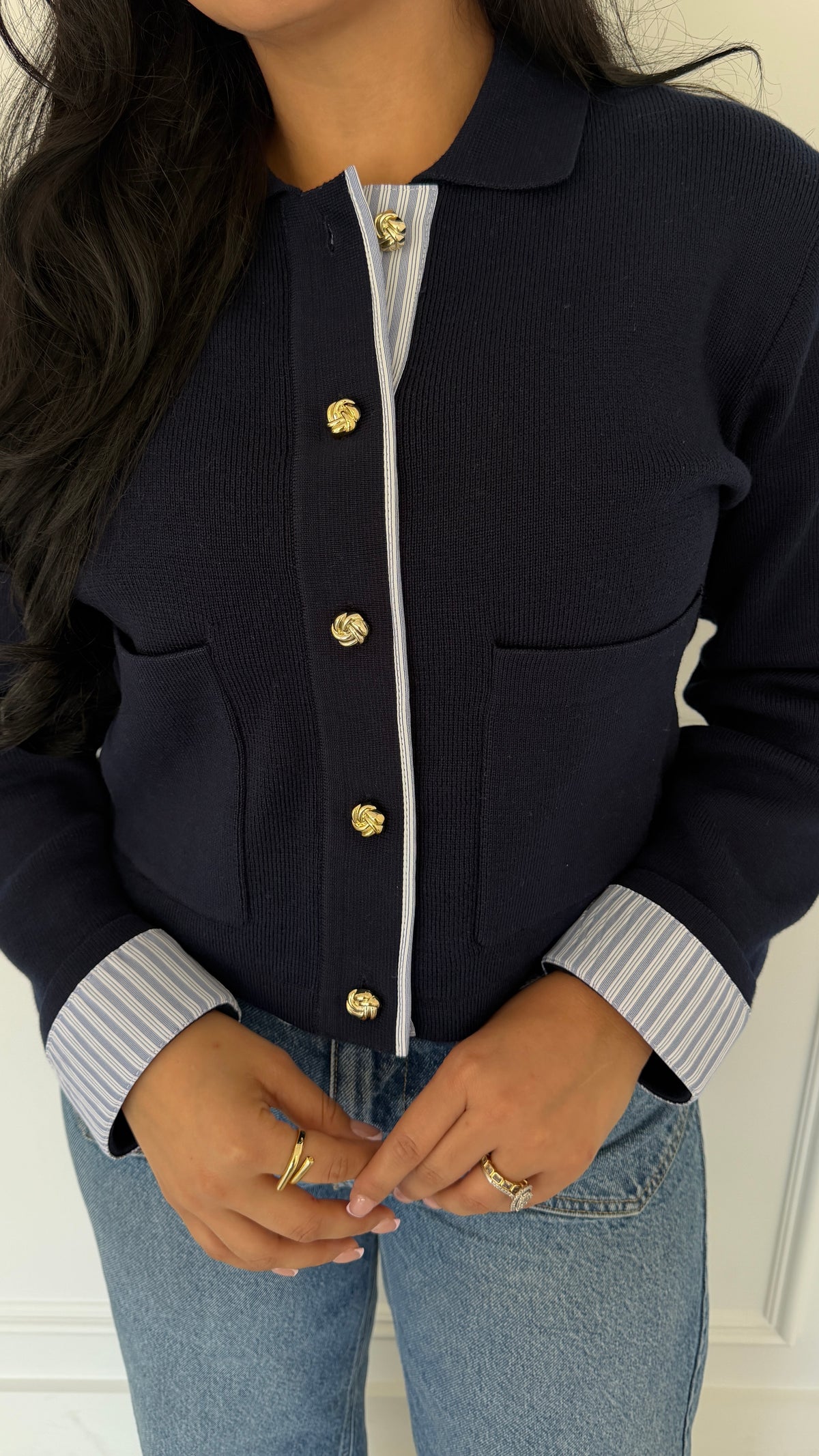 ELARA NAVY CARDIGAN
