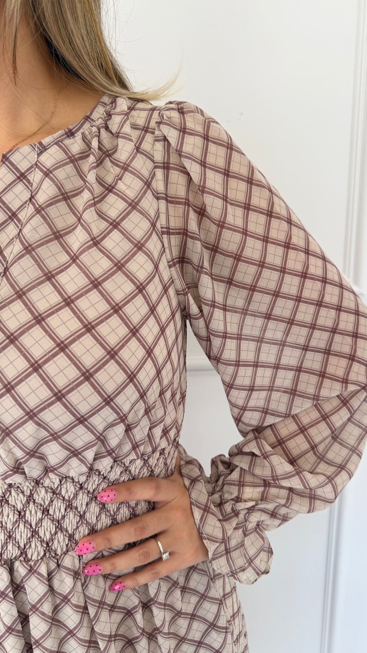 The burgandy creme belle dress