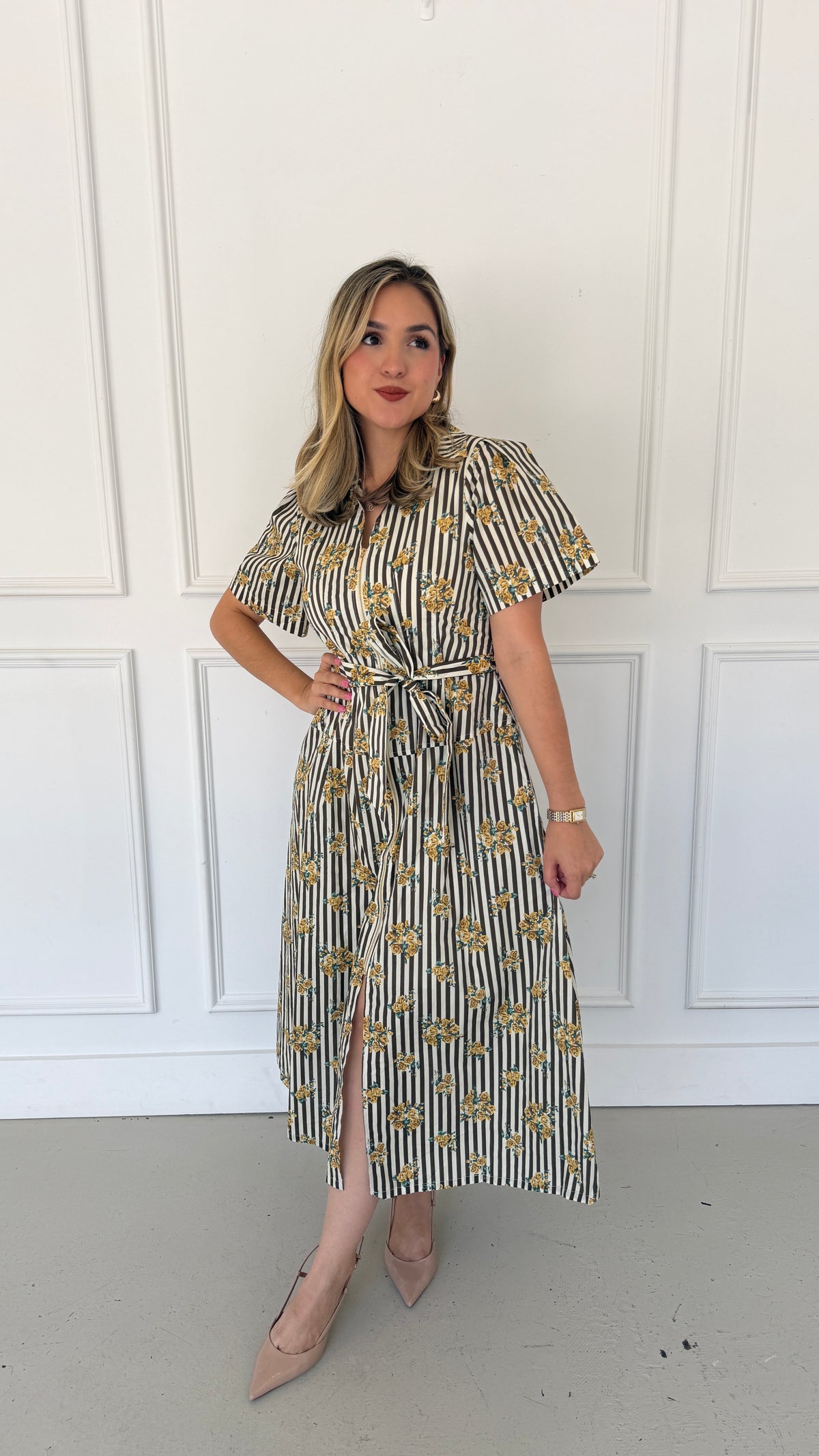 ZOEY YELLOW FLOWER DRESS