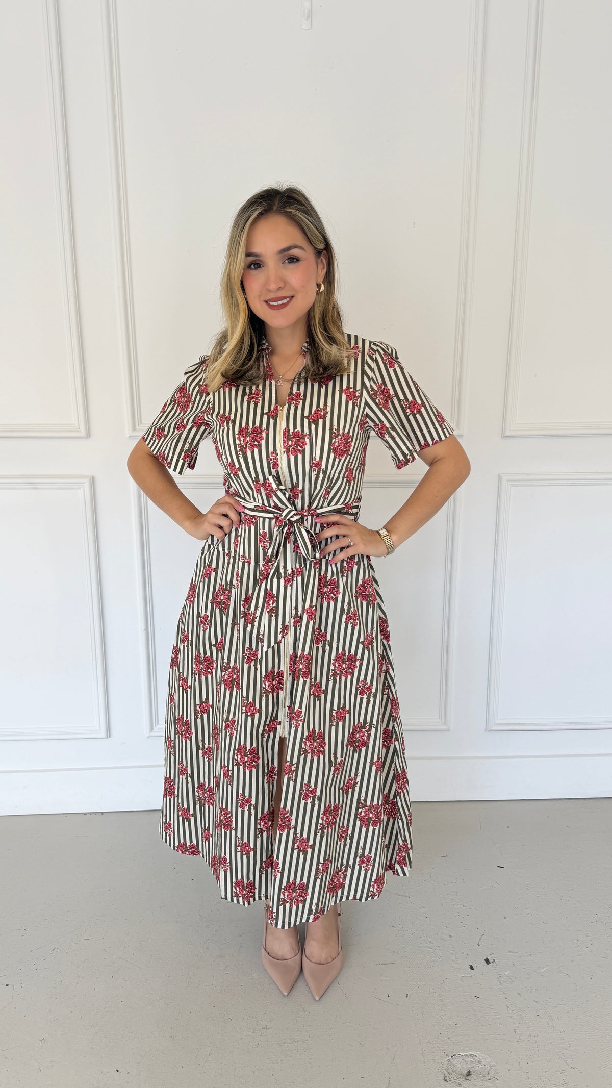 ZOEY PINK FLORAL DRESS