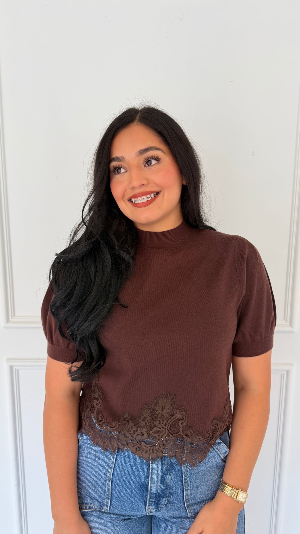 CELINE BROWN TOP