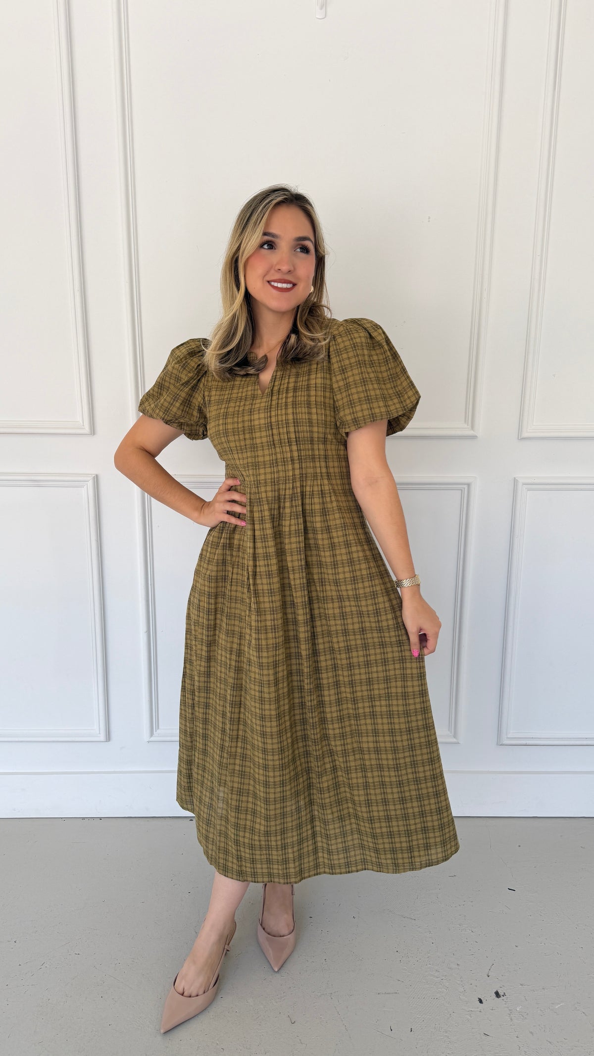 LISSETTE OLIVE DRESS