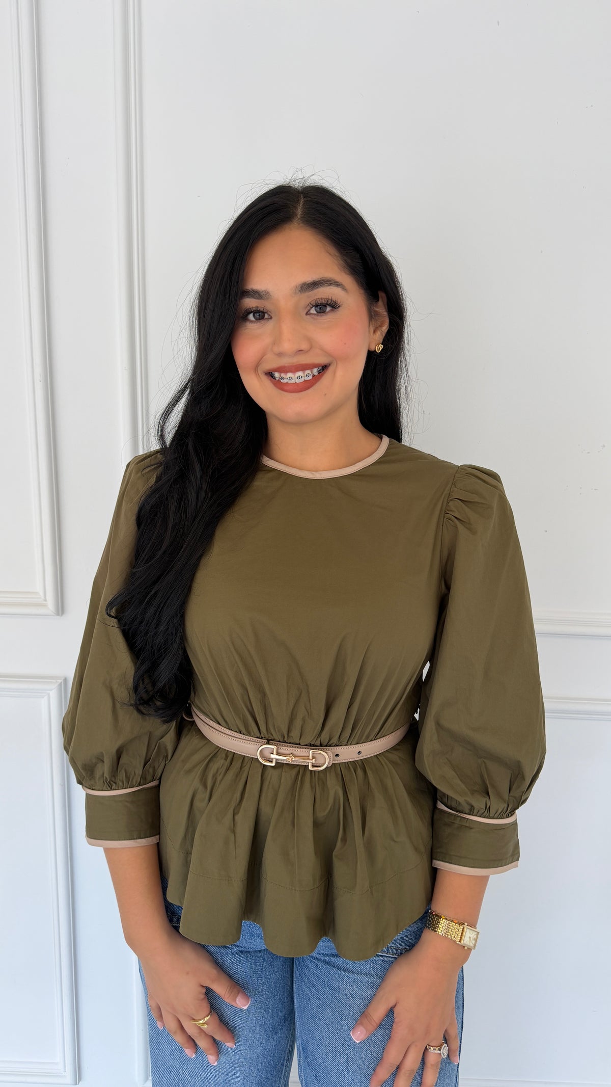 NOLA OLIVE TOP