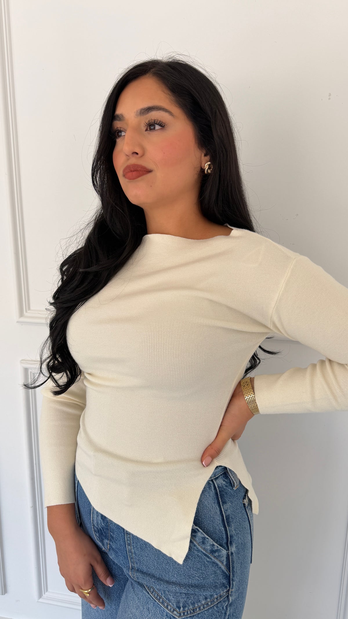 Lydia cream top
