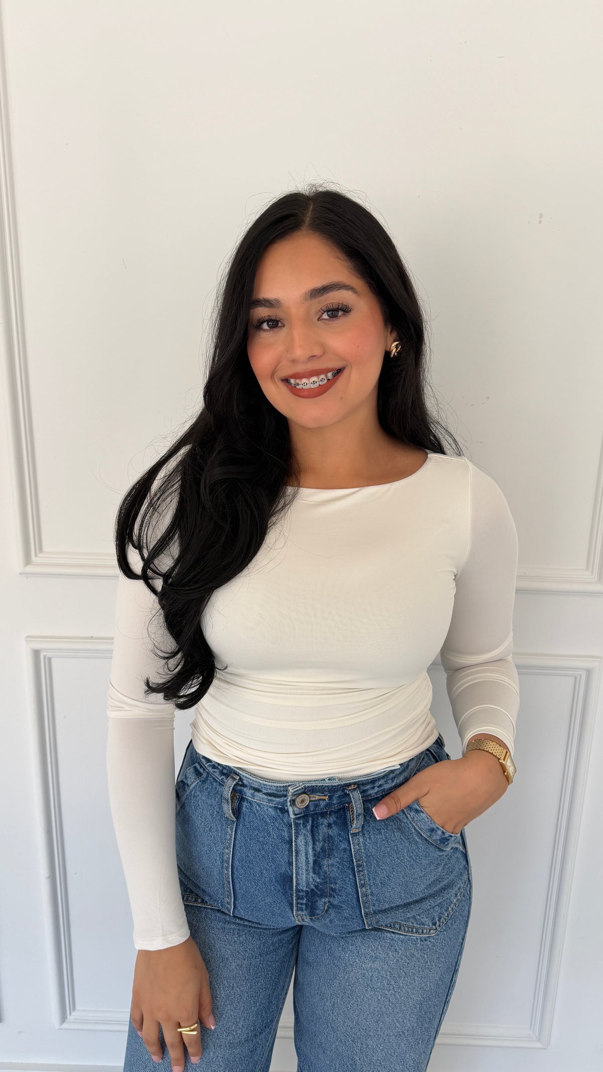 Lizbeth light beige top