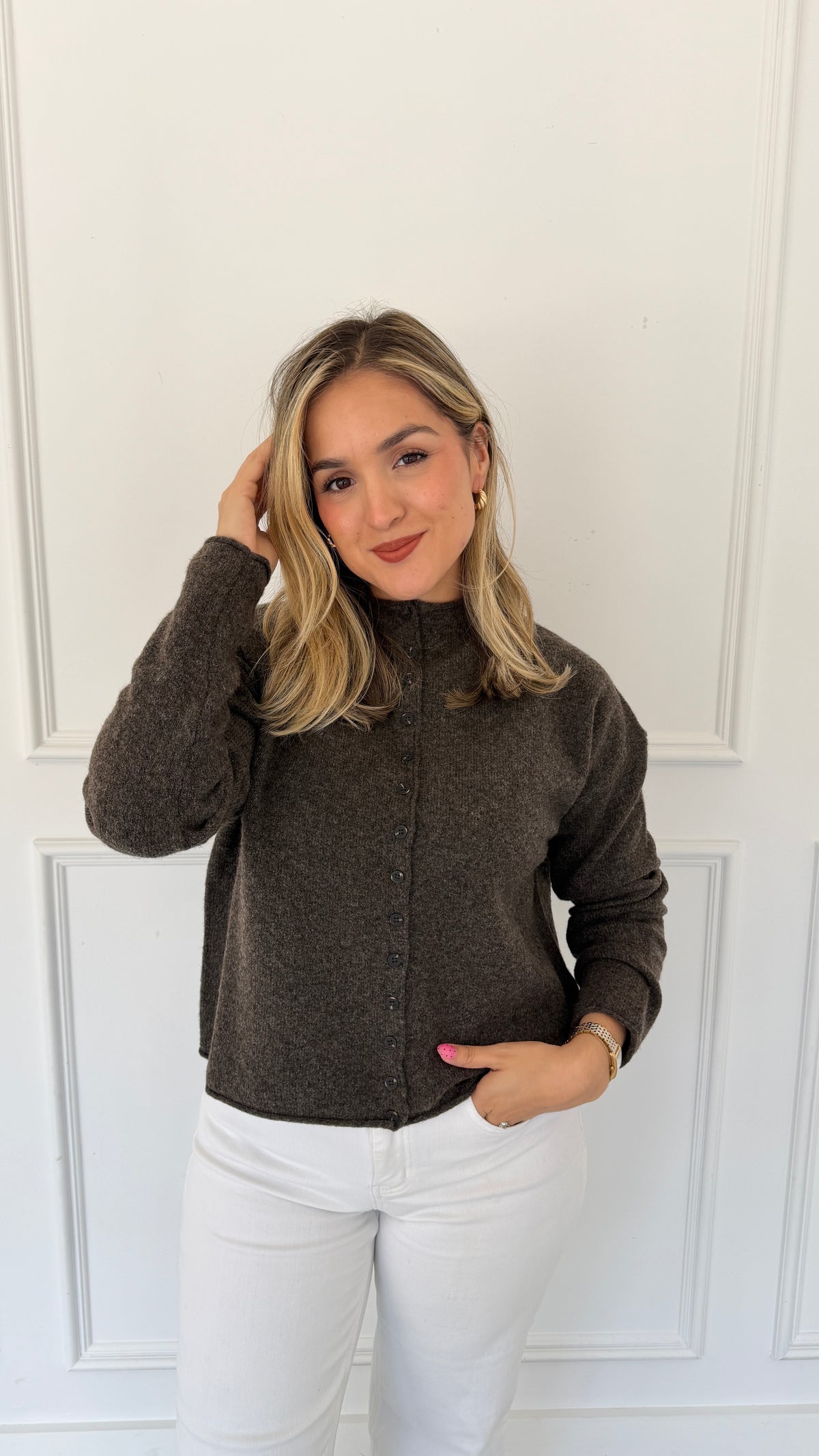 JULIETTE BROWN CARDIGAN