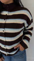 Load image into Gallery viewer, EVANGELINE MULTI-BROWN CARDIGAN

