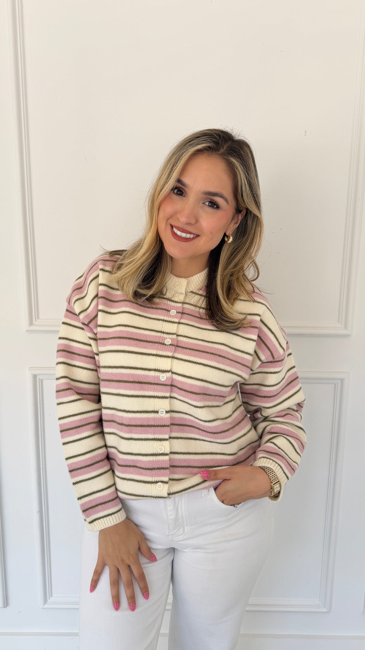 ANALYSSE MULTI-PINK CARDIGAN