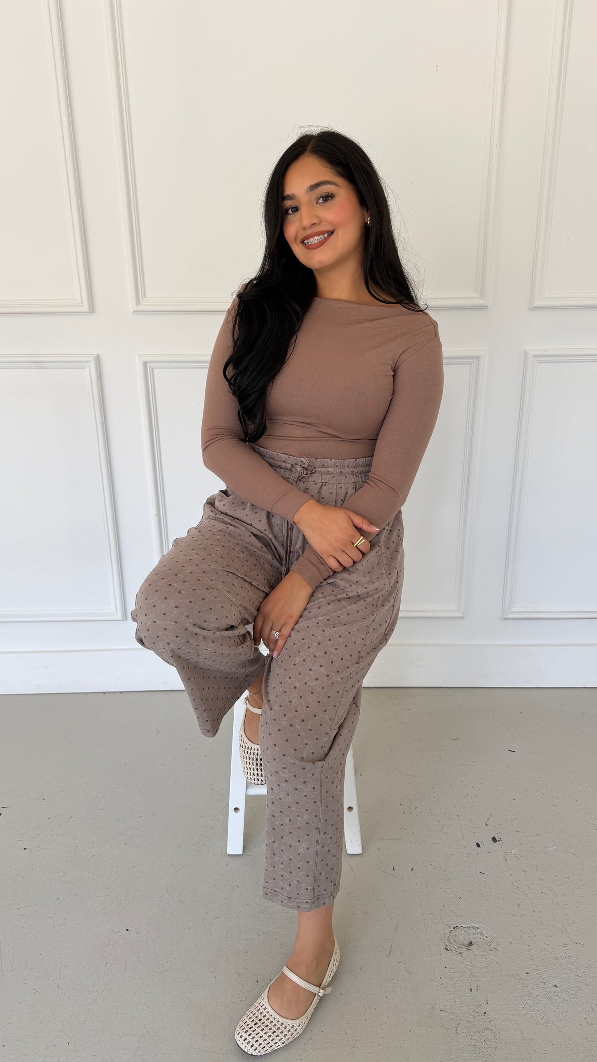 GRACE CREAM BARREL PANTS
