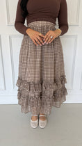 Load image into Gallery viewer, Vienna ruffle brown skirt
