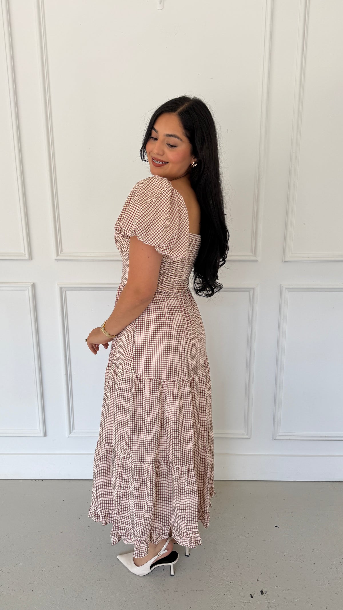 LINNEA WINE DRESS