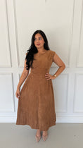 Load image into Gallery viewer, TIMELESS SUEDE BROWN DRESS
