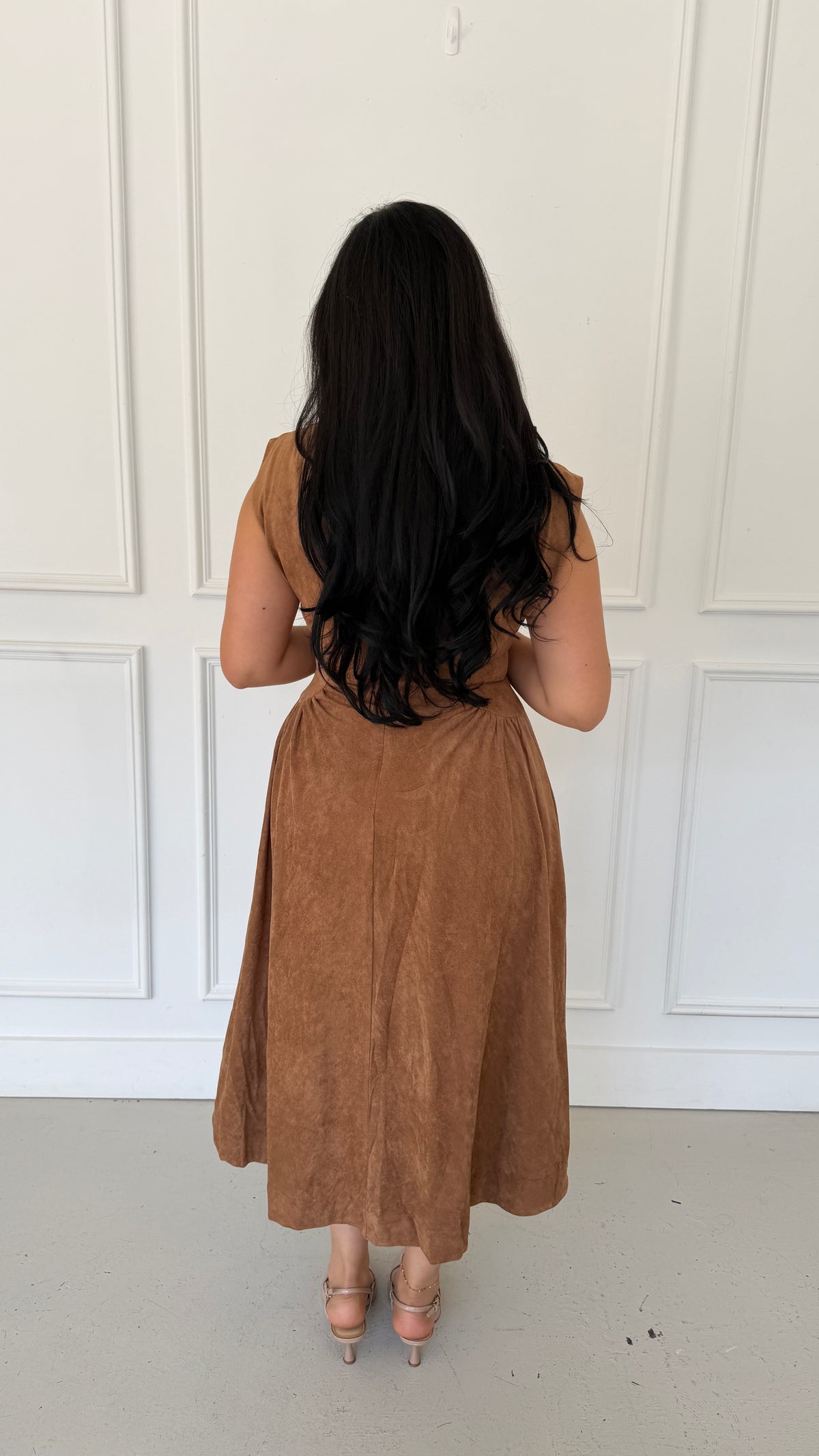 TIMELESS SUEDE BROWN DRESS