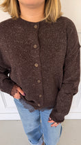 Load image into Gallery viewer, QUINN DARK BROWN CARDIGAN
