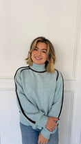 Load image into Gallery viewer, COLLINS LT.BLUE SWEATER TOP
