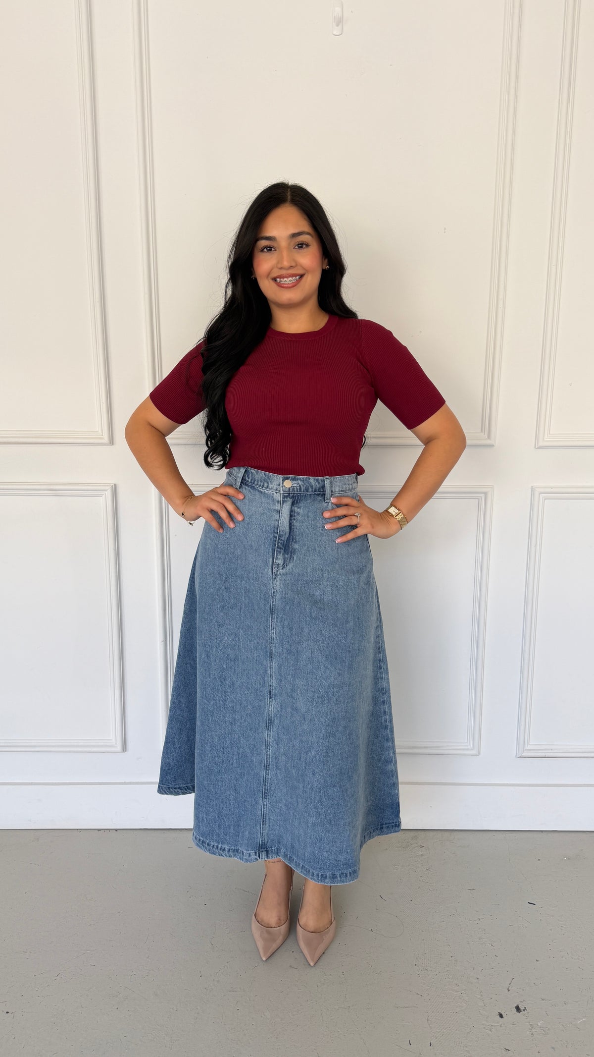 ALINA DENIM SKIRT