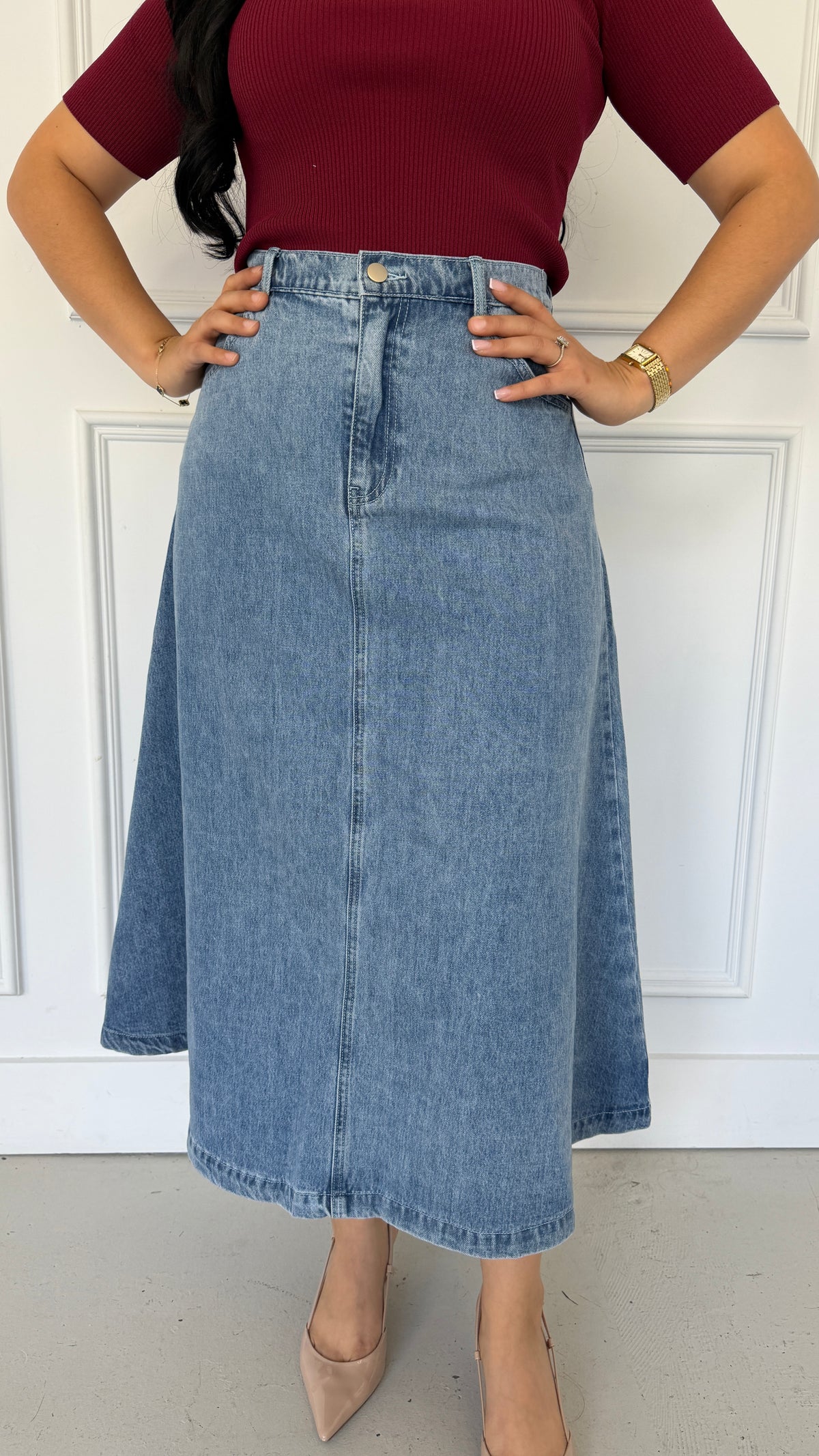 ALINA DENIM SKIRT