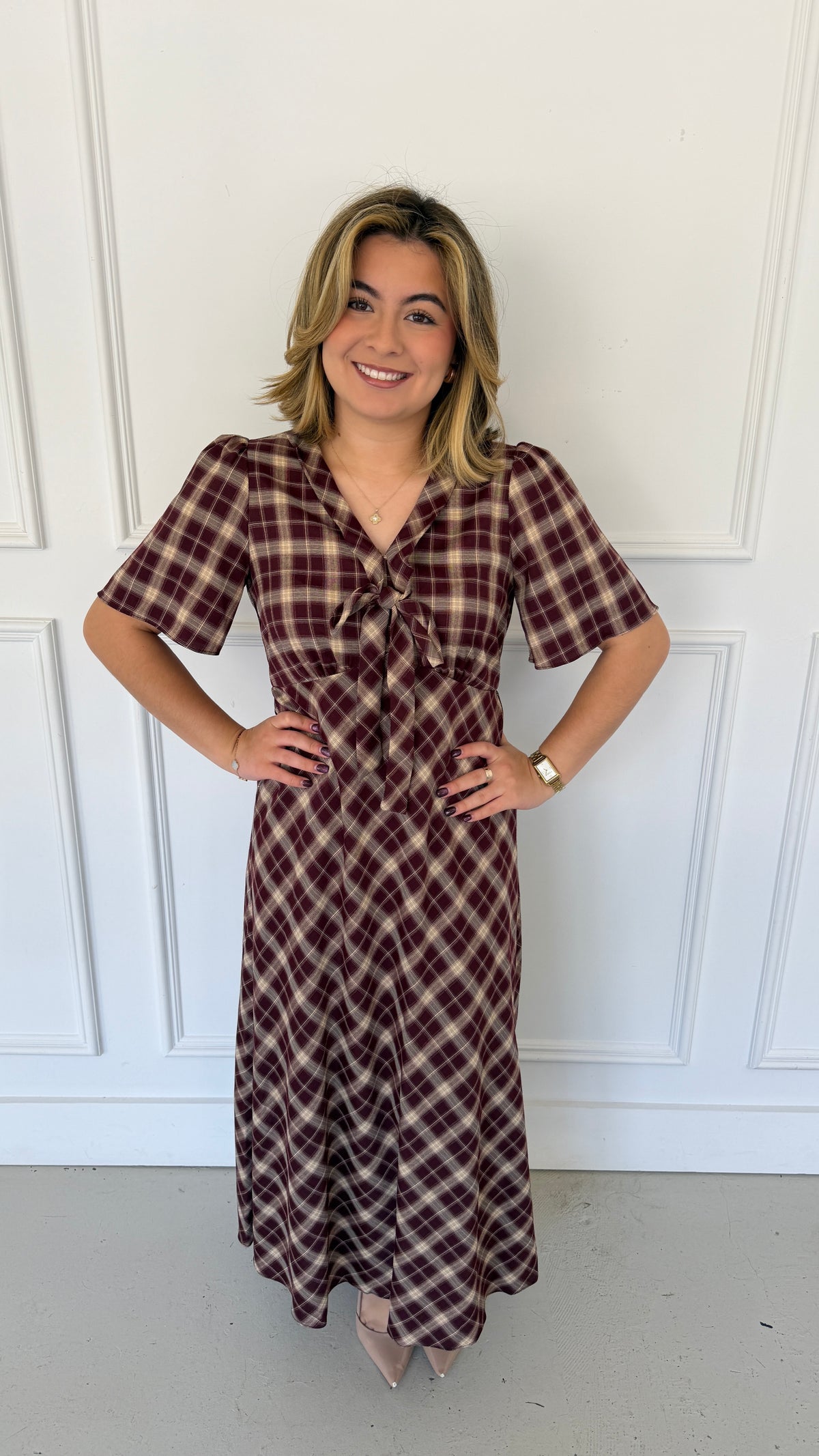 THE CHERRYWOOD WINE DRESS