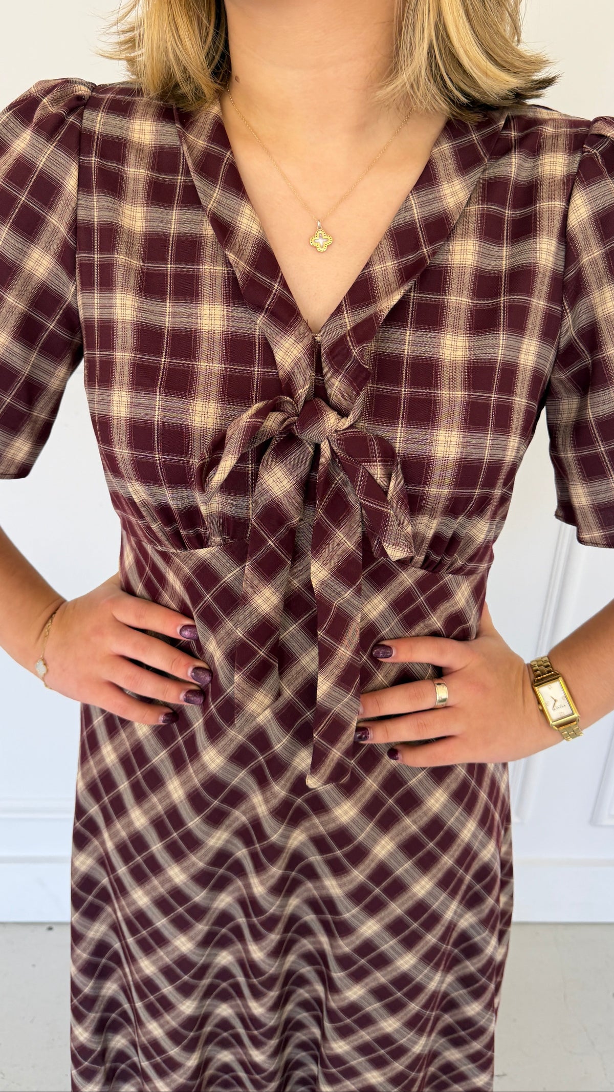 THE CHERRYWOOD WINE DRESS