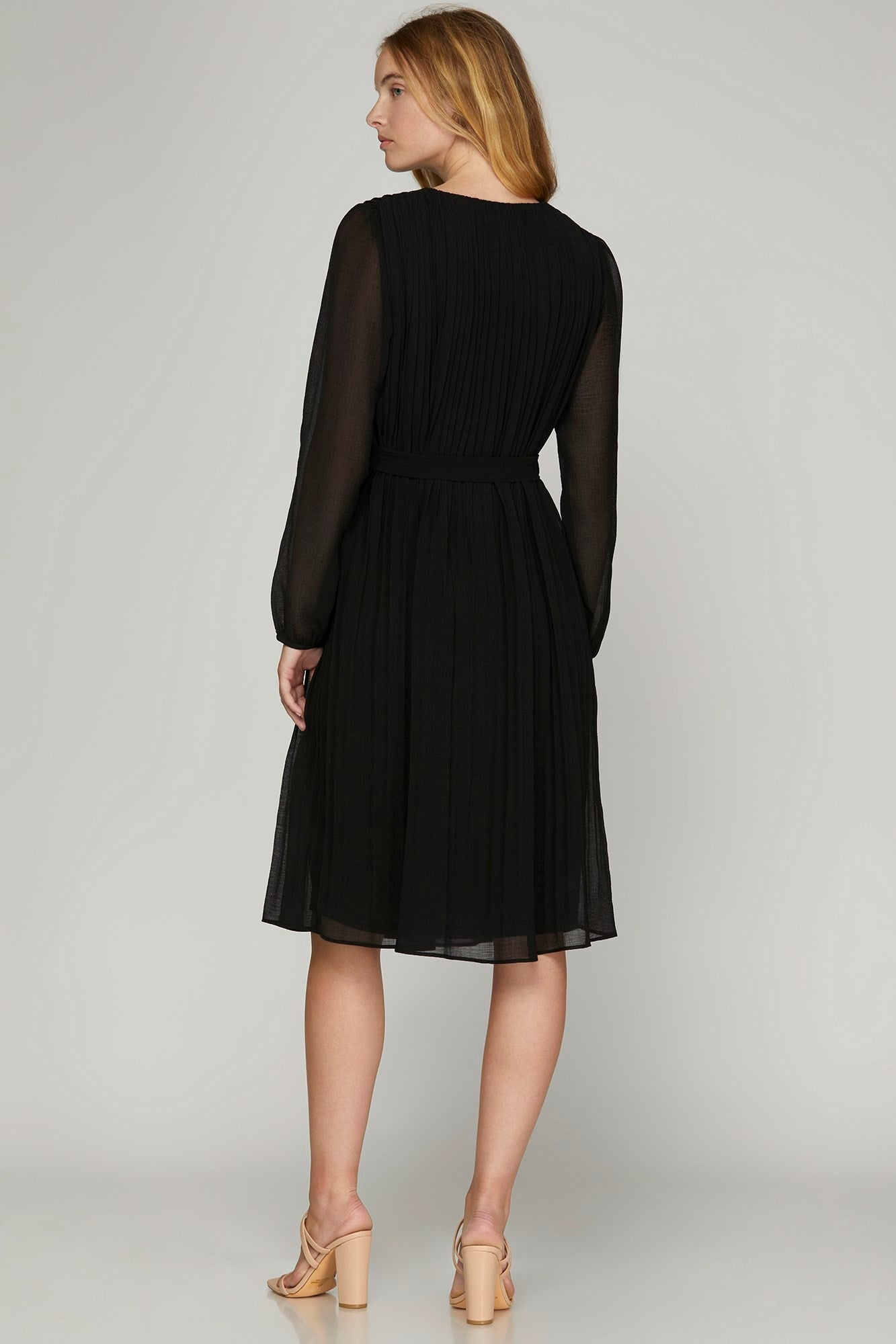 Keila Black Midi Dress