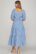 Load image into Gallery viewer, Elina Blue Midi Dress
