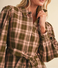 Load image into Gallery viewer, EMBERLY PLAID MIDI DRESS

