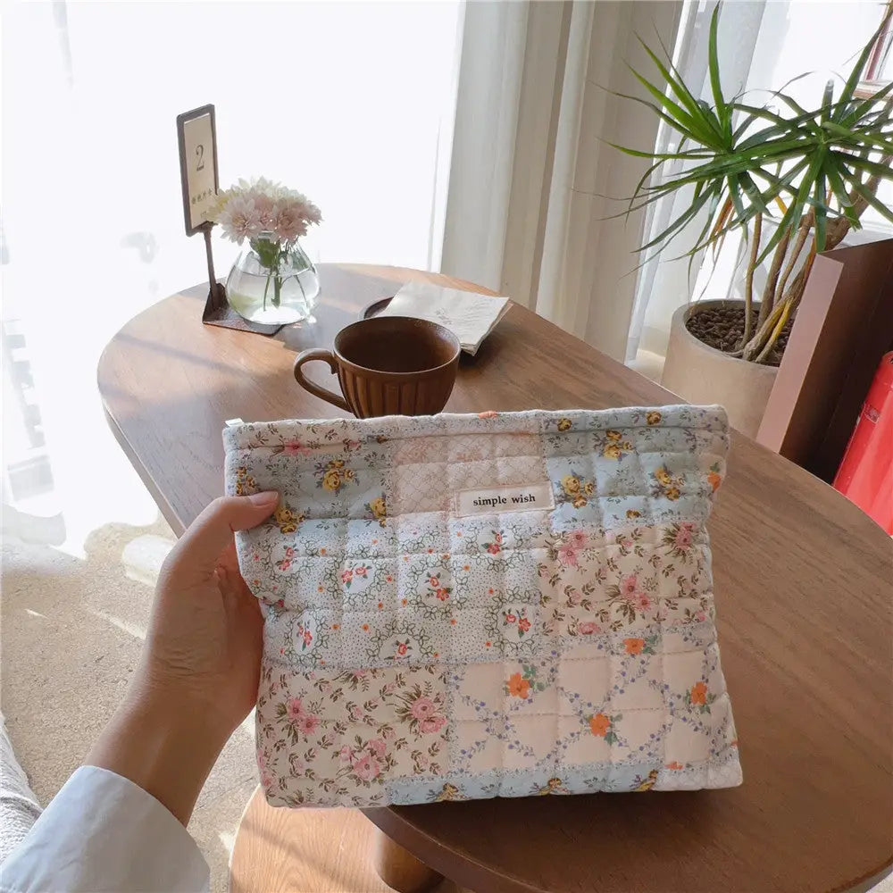 FLOWER PRINTED PADDED BAG
