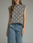 Load image into Gallery viewer, Dottie bloom gray swater top
