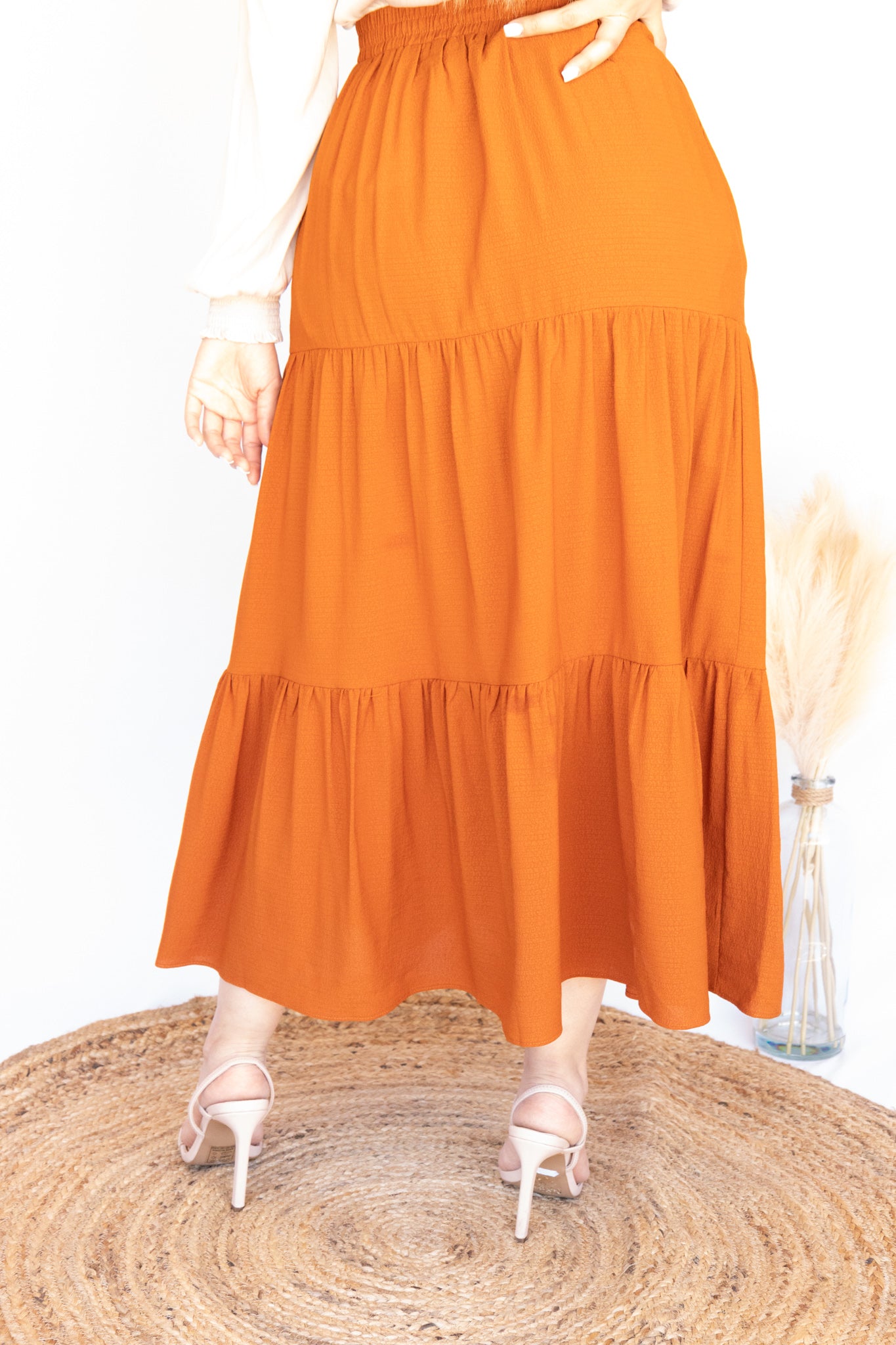Bubble Amber Tiered Maxi Skirt